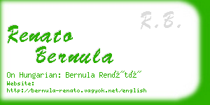 renato bernula business card